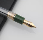 JINHAO 1935 Fountain Pen TIANDAO Series #8 Nib Ink Pen with Guitar-Shaped Clip and Ink Converter (F Nib 0.5mm, Army Green)