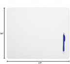 Dacasso 17" x 14" White Leatherette Luxury Conference Table Pad - Desk Blotter for Writing - Boardroom Organization & Executive Desk Decor