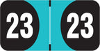2023 Year Stickers, Doctor Stuff 2023 Chart Stickers, Blue/Black Colored, Arden Style, USA Made Year Labels for End Tab File Folders, 500/Roll, 1 Roll, 3/4" x 1-1/2"