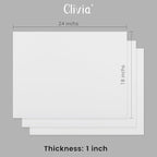 CMI Commercial Grade Cutting Board for Kitchens,Cutting Board Set,Thick White Plastic Chopping Board,24 x 18 x 1 Inch, White-Color 3 of Pack Set,NSF Approved
