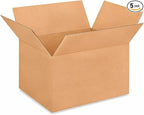 IDL Packaging - B-14148-5 Medium Corrugated Shipping Boxes 14"L x 14”W x 8"H (Pack of 5) - Prime Choice of Strong Packing Boxes for USPS, UPS, FedEx Shipping