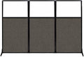 Versare Workstation Partition | Portable Wall Divider | Modern Office Cubicle | Free Standing Privacy Screen | Flexible Work Space | 99" x 70" W/Window, Mocha Fabric Panels