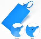100 Plastic Shipping Tags - Waterproof, Writable, Hanging Tags with One Marker Pen (Navy Blue)