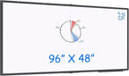 Magnetic Dry Erase Board 96 x 48 inches, Maxtek 4" x 8" Whiteboard for Wall, Large White Board Dry Erase Foldable Wall-Mounted Aluminum Frame Erase Board with Marker Tray for Office Home and School
