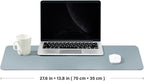 Cork Desk Mat - Dual-Sided Desk Pad for Office and Home - Desk Organization and Accessories - Ideal for Large Mouse Pad and Desk Mats on Top of Desks(Light Blue,27.6"x 13.8")