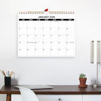 Calendar 2026 - Wall Calendar 2026 Runs from January 2026 to December 2026, 12 Months Calendar with Thick Paper for Planning at Home or Office, 8.5 x 11 Inch, Black