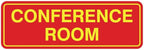 Standard Conference Room Sign - Red/Yellow - Small 2 Pack