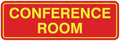 Standard Conference Room Sign - Red/Yellow - Small 10 Pack