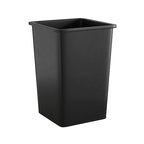 Krollen Industrial 35 Gallon Black Square Commercial Trash Can