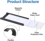 LLPT Magnetic Label Holder 5" x 3" 26 Packs C Channel White Paper Cards Protective Film Strong Removable for Shelf White Board Toolbox Metal Wall Cabinet Drawer(MH53026)