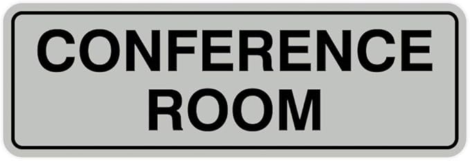 Standard Conference Room Sign - Lt Gray - Large 5 Pack