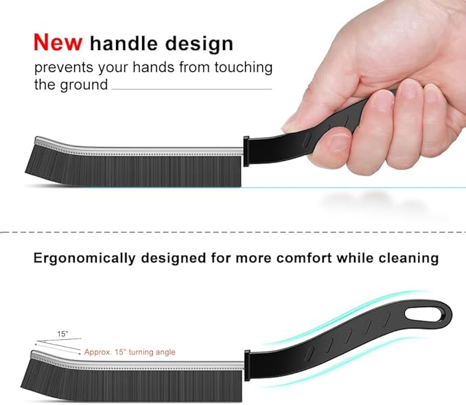 Hard Bristle Crevice Cleaning Brush, Gap Cleaning Brush, Small Cleaning Brush, Grout Brush, Kitchen Brush, Bathroom Crevice Brush for Toilet, Home, Bathtub, Sink, Household, Window - 3 Pcs