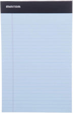 Mintra Office Legal Pads - ((BASIC PASTEL 6pk, 5in X 8in, NARROW RULED)) - 50 Sheets per Notepad, Micro perforated Writing Pad, Notebook Paper for School, College, Office, Professional