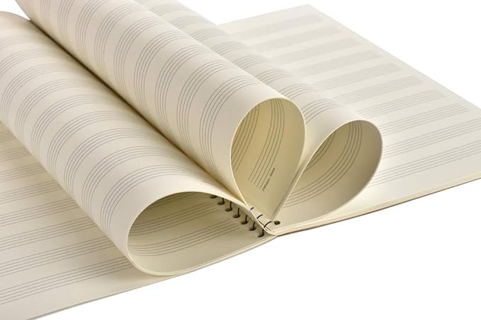 MOREYES Music Notebook Composition Manuscript Staff Notebook with 100 Pages 10.24x7.5 inch/26x19cm, Green