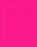 NextDayLabels - 8-1/2 x 11 Neon Color High Light Fluorescent Labels for Laser & Inkjet Printer (Pink Fluorescent, 4 x 2-10 Per Page | 250 Labels)