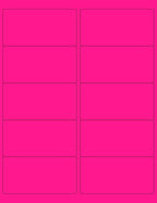 NextDayLabels - 8-1/2 x 11 Neon Color High Light Fluorescent Labels for Laser & Inkjet Printer (Pink Fluorescent, 4 x 2-10 Per Page | 1000 Labels)