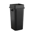 Krollen Industrial 23 Gallon Black Square Commercial Trash Can with Lid