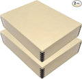 Lineco, 9x12 Tan Color Museum Archival Storage Box, Drop Front Design. Acid-Free with Metal Edge. Preserves Picture Longevity, organize Photos, Documents, Crafts, Diy, Pack of 2