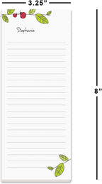 Current Ladybugs Personalized Notepads – Set of 3, 50-Sheet Lined Paper Pads, Memo Pad, Shopping List, To-Do Notes, Office Organizer