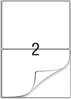 BESTEASY 1000 Round Corner Half Sheet Self Adhesive Shipping Labels for Laser and Ink Jet Printers, White Blank (500 Sheets, 1000 Labels)