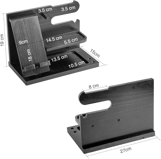 Gifts for Men Bedside Organiser Wood Phone Docking Station Dad Birthday Gifts for Him Nightstand Key Wallet Watch Stand Mens Gifts for Xmas Presents for Dad Husband Boyfriend Anniversary & Christmas