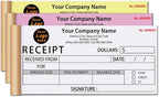 Personalized Invoice Book Custom 2 Part/3 Part Receipt Book Quote Estimate Order Forms Carbonless Form with Your Company Name Logo Address,2-10 Books (Style 3)