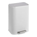 DYTesa 3 Gallon Rectangular Kitchen Trash Can - White Stainless Steel with Foot Pedal, Soft-Close Lid & Removable Inner Bucket, Suitable for Home/Office/Living Room