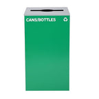 Alpine Mixed Lid Industries 29 Gallon Sturdy Steel Cube Recycling Container, Square Opening - 3 Color Cans Available Sold Separately (Lid Mixed Opening)