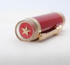 JINHAO 1935 Fountain Pen TIANDAO Series #8 Nib Ink Pen with Guitar-Shaped Clip and Ink Converter (F Nib 0.5mm, Red)
