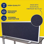 OBEX Acoustical Free Standing Privacy Screen, Cubicle Accessories Desk Privacy Panel, Desk Dividers for Office, Office Furniture Partitions Portable Sound Proof Dividers, 18" x 36", Slate