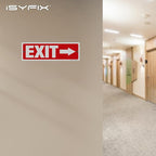 iSYFIX Exit Signs - 6 Pack 12x4 Inch Directional Arrow Signs, 40 mil Polystyrene Plastic, UV Laminated, Scratch & Fade Resistant, Waterproof - Ideal for Office, Theater, School, Business