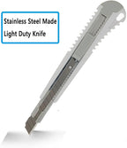 WEKOIL 9mm Snap Off Utility Knife 3 Pack High Hardness Retractable Box Cutters with 30 Pcs Snap Off Blades,Package Cutter 9mm Knife for Home Office Workstation,White