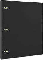INFUN Telescoping 3 Ring Binder, Portable Plastic Binder with Telescoping Spine, 0.75 inch Rings， Foldable Front Cover Holds 8.5" x 11" Paper for School,Office and Homes-Black