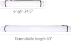 TRANSON 2-pack Durable Poster Storage Tube with Straps 24"-40" Extendable for Blueprints, Artwork, Maps, Posters