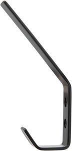 Amazon Basics Wall Mounted Modern Metal Drywall Coat Hooks - Flat Black, 5-Pack