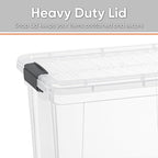 Superio Storage Bins with Lids- 2 Pack, 2.5 Qt Clear Boxes for Organizing, Stackable Plastic Containers- BPA Free, Non-Toxic, Odor Free, Organizer for Home, Office, Dorm