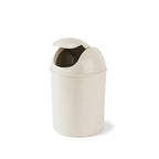 Umbra 1.25 Gallon Mini Waste Can with Removable Swing-Top Lid - Small Garbage Bin for Kitchen, Bathroom, Bedroom, Office - Compact Trash Can Fit Under Tables & Counters - Sand