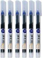 REVAIS Blue Gel Pens Pack of 6 | 0.6mm Smooth Writing Rollerball Pen | Premium German Ink | Ergonomic Grip | Quick-Dry | Ideal for Students & Office Use