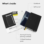 BestSelf 13-Week Self Journal & Goal Planner – Undated Daily ADHD-Friendly Journal for Men & Women | Productivity, Gratitude, Reflection & Habit Tracker | 2026 Life Organizer with Prompts, Black