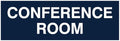 Signs ByLITA Basic Conference Room Sign (Navy Blue/White) - Medium
