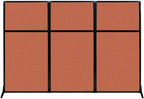 Versare Workstation Partition | Portable Wall Divider | Modern Office Cubicle | Free Standing Privacy Screen | Flexible Work Space | 99" x 70" Papaya Fabric Panels