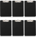 6 Pack Clipboards Bulk with Pen Holder,Thickened Nursing Clip Boards 8.5x11 Heavy Duty,A4 Letter Size,Hanging Clipboards for Women Kids Teacher, School Office Home Work (Black)