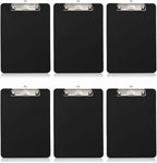 6 Pack Clipboards Bulk with Pen Holder,Thickened Nursing Clip Boards 8.5x11 Heavy Duty,A4 Letter Size,Hanging Clipboards for Women Kids Teacher, School Office Home Work (Black)