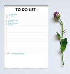 To Do List Notepad - 8.5"x11", 50 Sheets, To Do List Pad with Check List Organizing, Tear Off, Simple Script, College Ruled To Do Planner for Daily Task