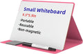 Mehaving Small Dry Erase Board with Stand for Desk, Portable Reusable Desktop Notepad, 9.5 * 6.6in Memo White Board,Office Home Supplies Desk Accessories MH770 (Rose)