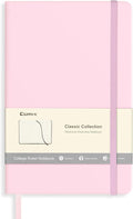 Comix Lined Journal Notebook for Women Men, Journaling Notebooks for Office School Home, Pink, 240 Pages, 5.5" x 8.3", College Ruled, A5, Hardcover