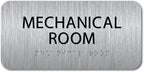 ALPHA DOG ADA SIGNS - Mechanical Room Sign with Braille for Your Business, 4x8 Inch, ADA Compliant, Indoor or Outdoor, Easy Installation, Made in the USA, Brushed Metal