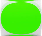 Hybsk Round Color Coding Circle Dots Labels Warehouse Inventory Organizer Stickers (3 inch, Fluorescent Green)