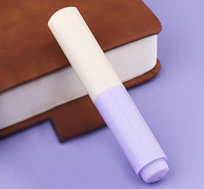 czxwyst Majohn Wancai 2.0 Mini Pocket-Size Eyedropper Fountain Pen (F Nib 0.5mm, Purple Sweetheart)