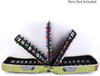qianshan Pencil Case Holder Slot - Holds 202 Colored Pencils or 136 Gel Pens with Zipper Closure - Large Capacity Pen Organizer for Watercolor Pens or Markers - Perfect for Artist Green Bear